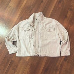 Cropped buttoned sweater